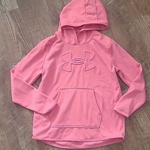 Pink Under Armor Hoodie, Size Medium